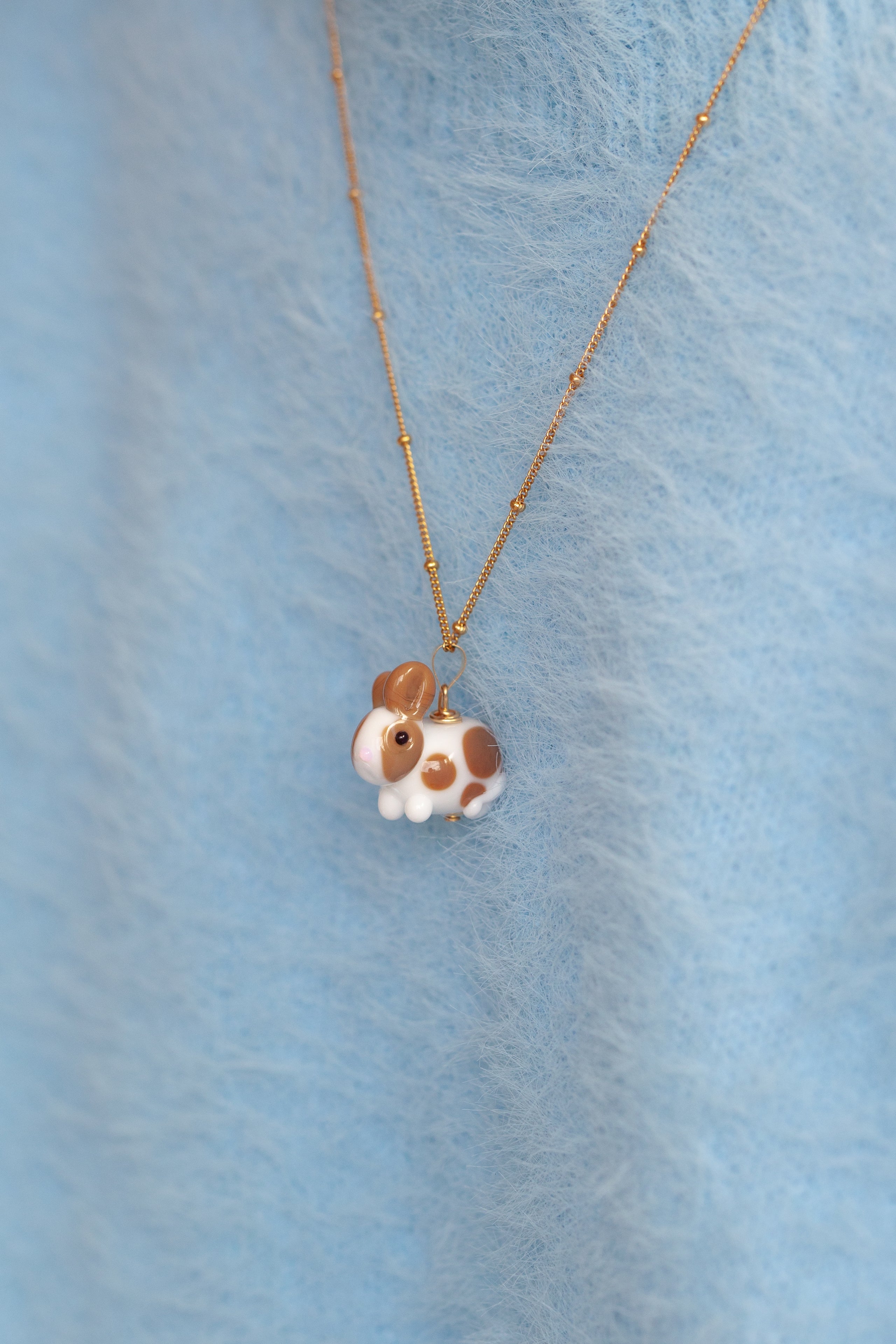 Bunny Charm Necklace Picnic Blanket