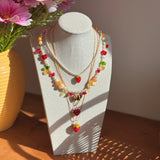 Pearly Strawberry Necklace