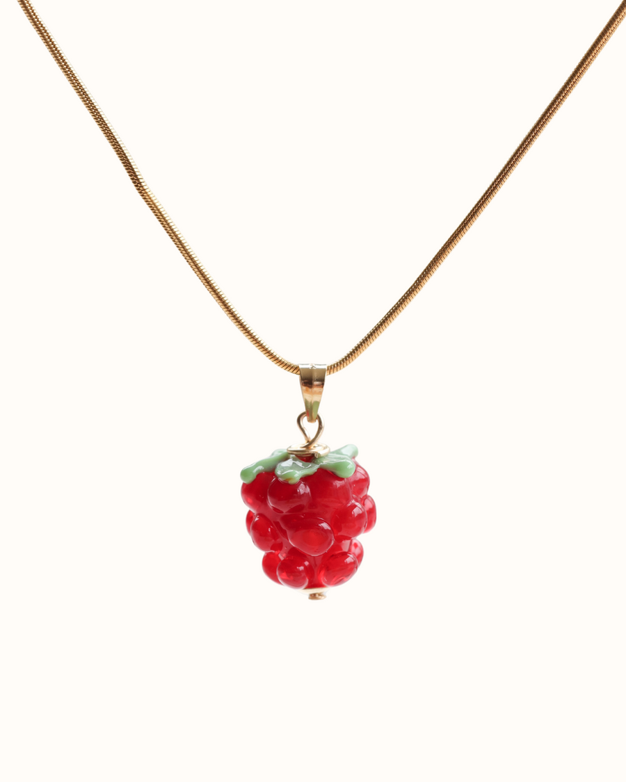 Red Raspberry Charm Necklace