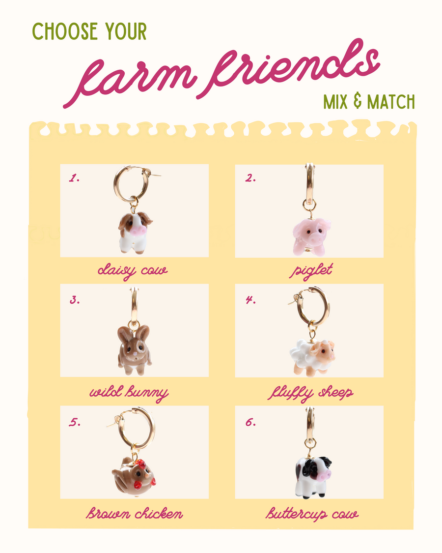 Farm Friends Mix & Match Earrings!