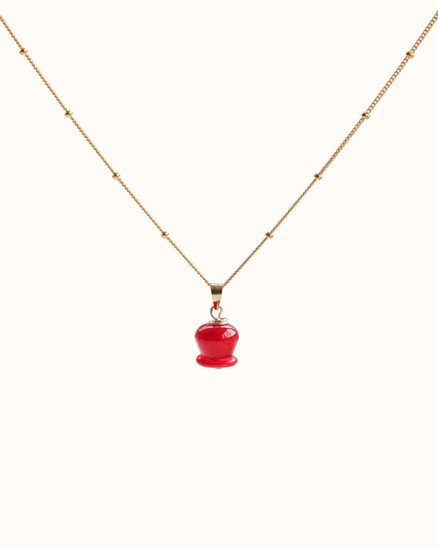 Candy Apple Charm Necklace