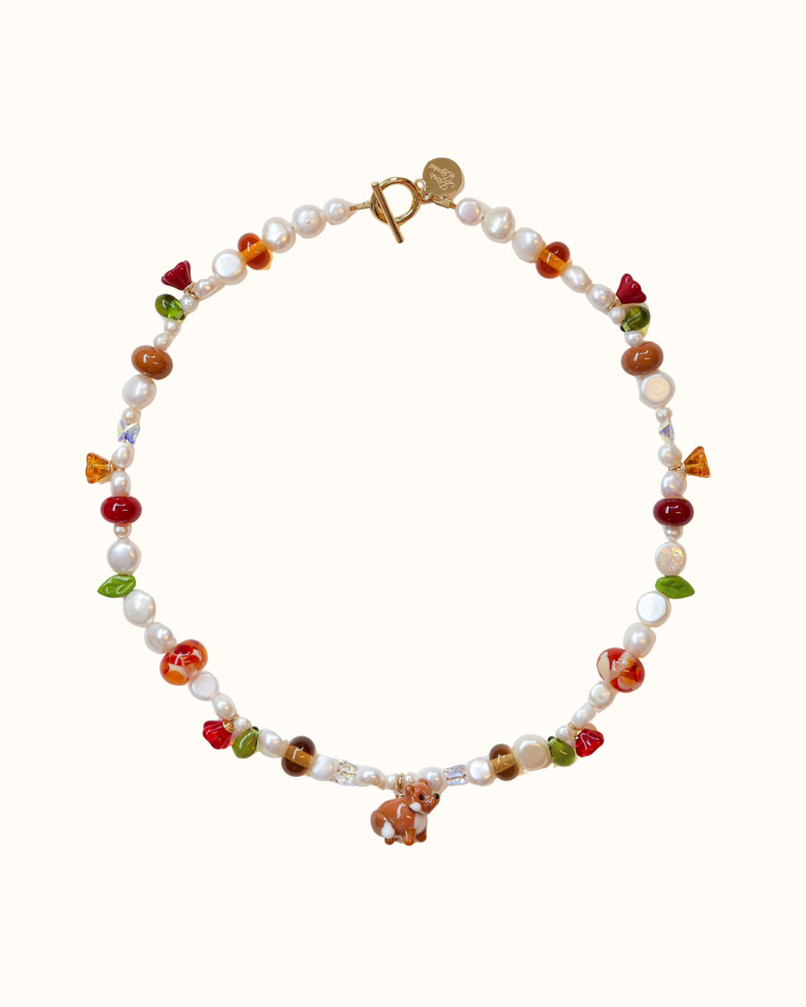 Fox in the Fallen Leaves Necklace