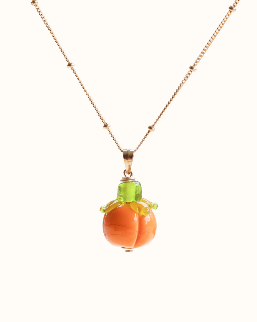 Pumpkin Charm Necklace