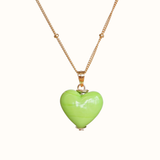 Spring Heart Charm Necklace