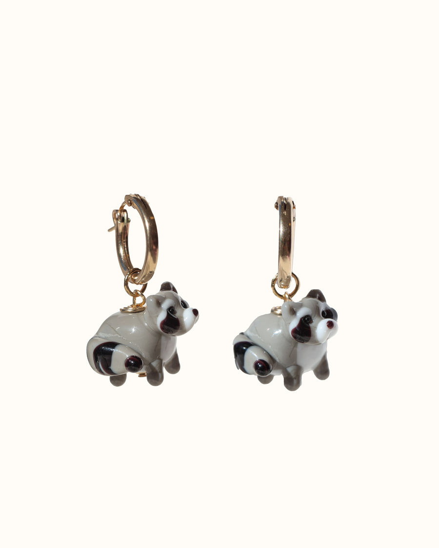 Raccoon Earrings