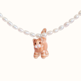 Pearly Kitty Necklace