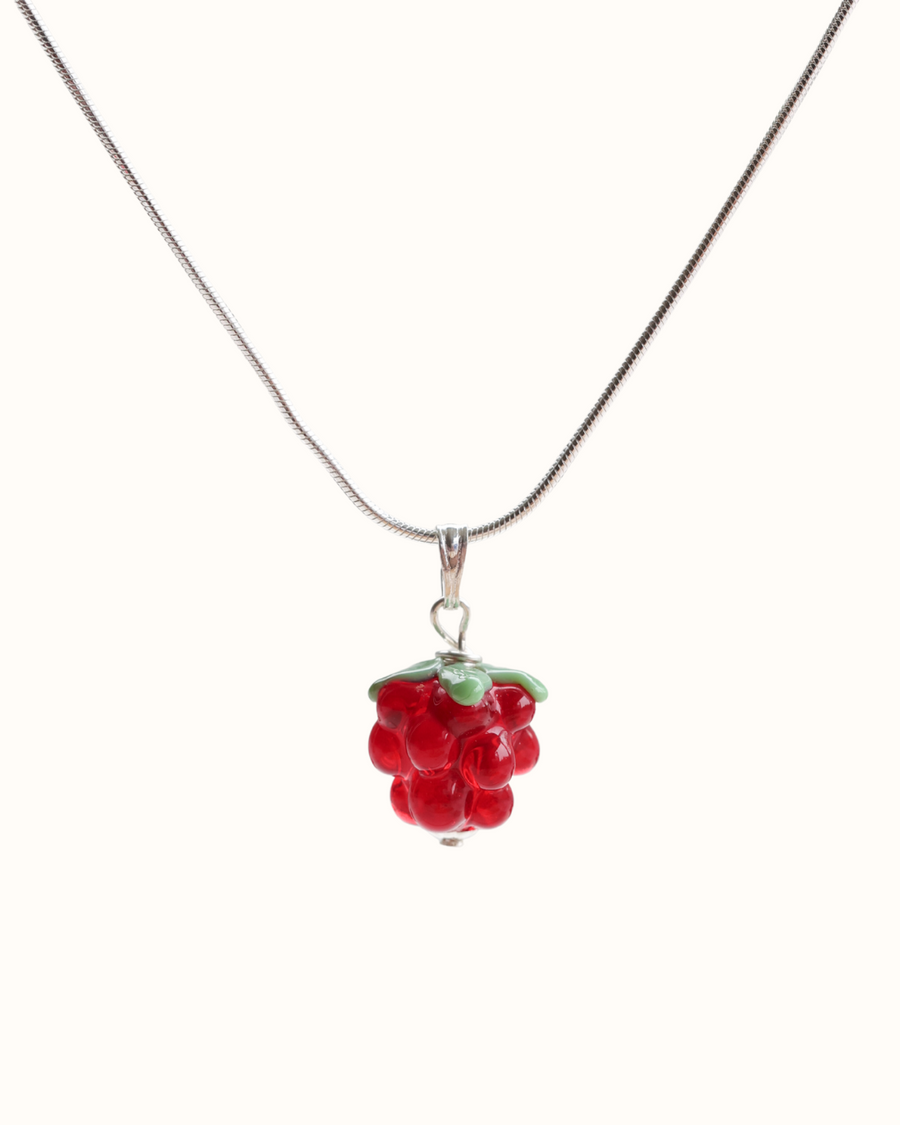 Red Raspberry Charm Necklace
