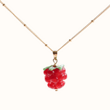 Red Raspberry Charm Necklace