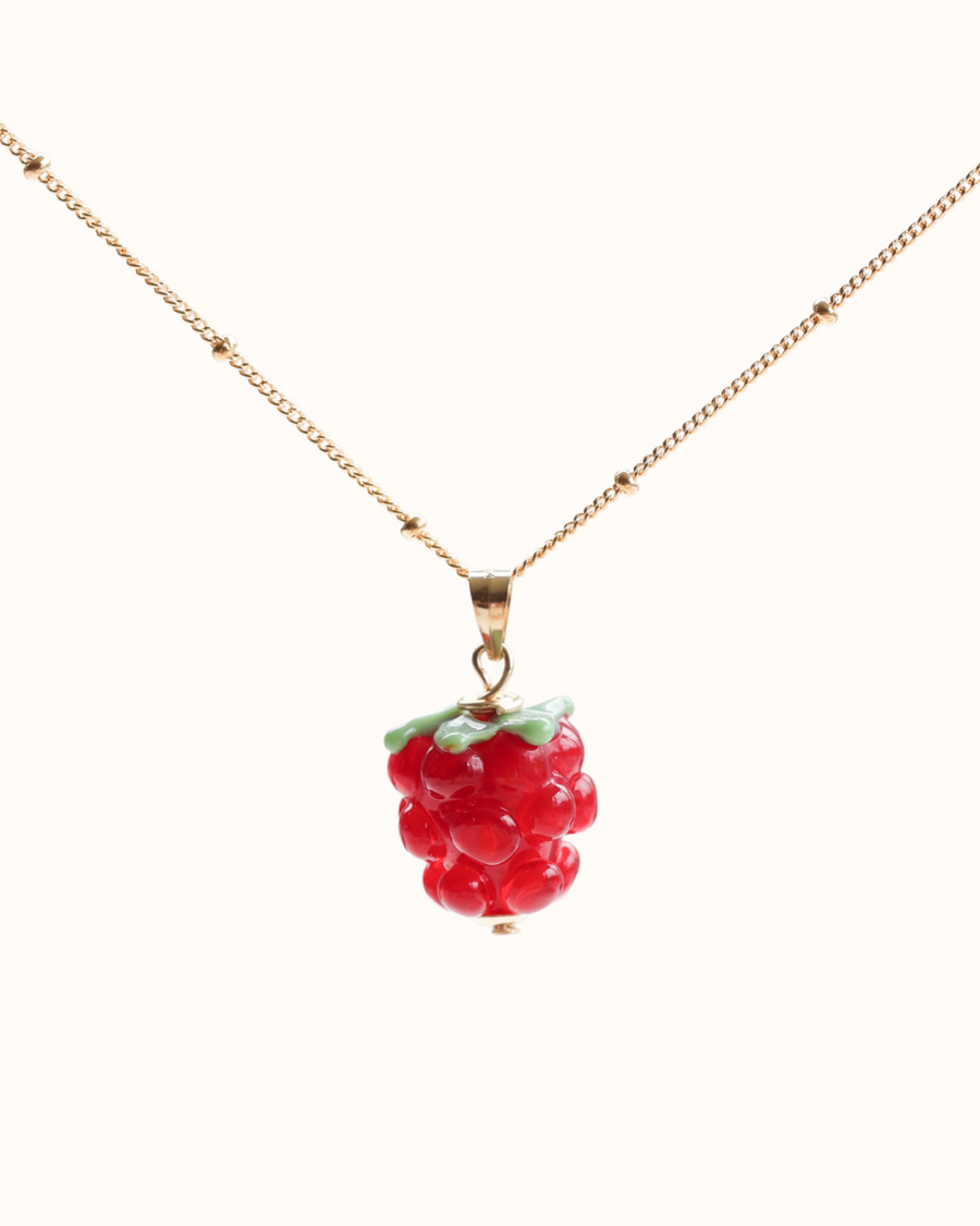 Red Raspberry Charm Necklace