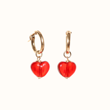 Little Ruby Love Heart Earrings