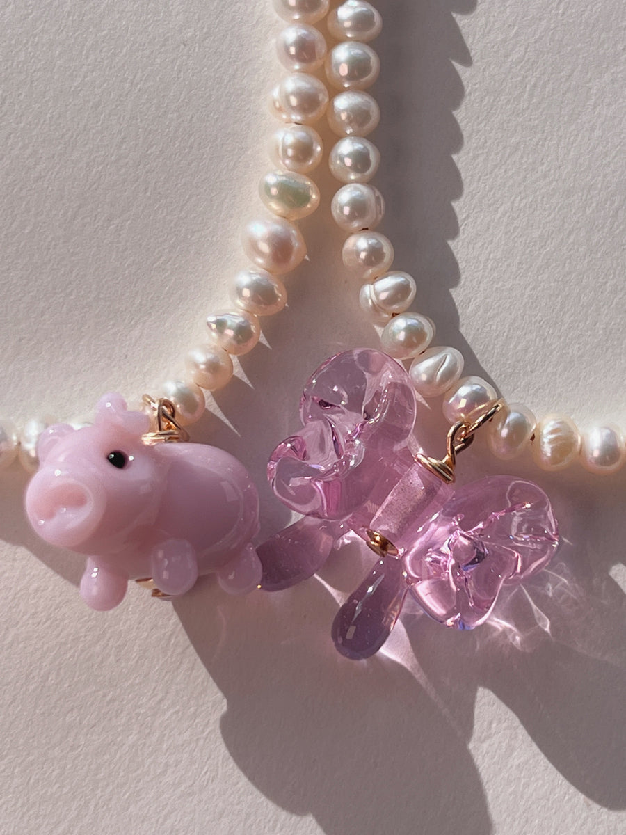 Pearly Piglet Necklace