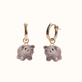Hippo Earrings