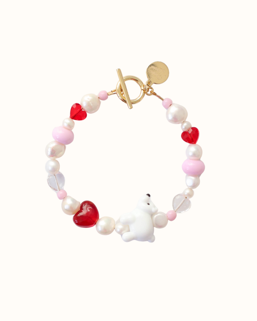 Rosy Polar Bear Bracelet