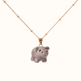 Hippo Charm Necklace