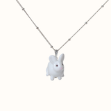 Snow Bunny Charm Necklace