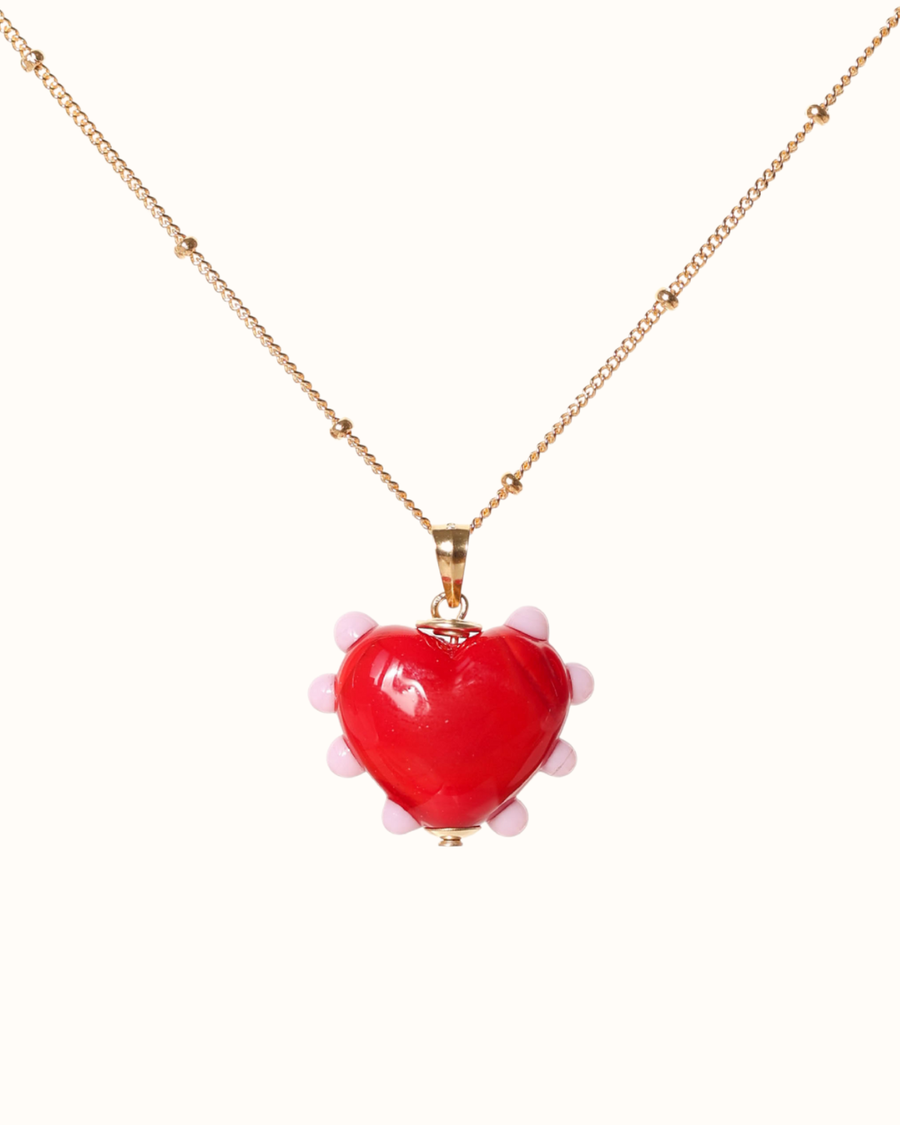 Picnic Heart Charm Necklace