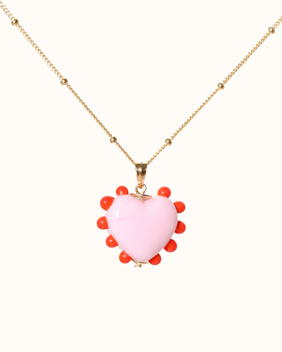 Picnic Heart Charm Necklace