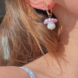 Toadstool Earrings in Baby Pink