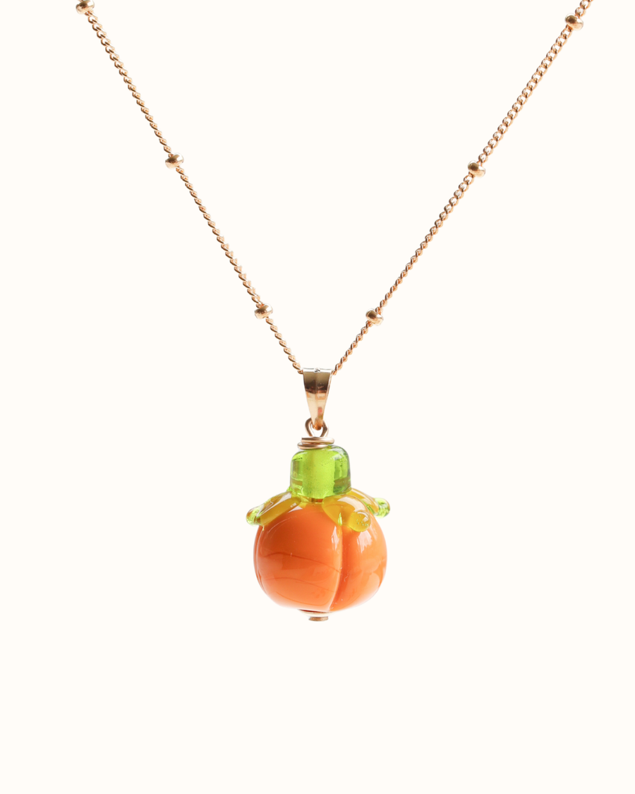 Pumpkin Charm Necklace (Opaque)