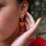 Pumpkin Heart Earrings