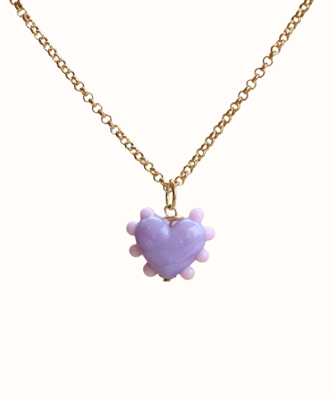 Halloween Picnic Heart Charm Necklace