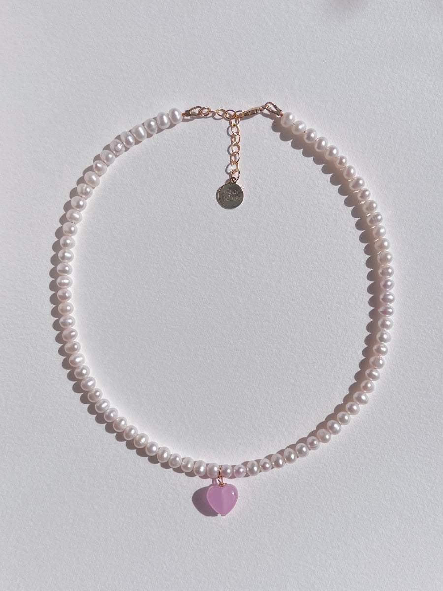 Pearly Love Heart Necklace
