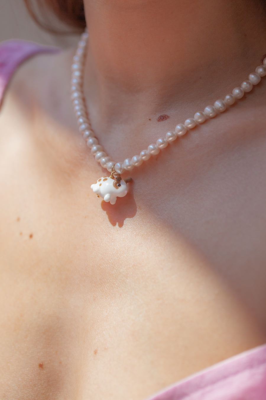 Pearly Bunny Necklace