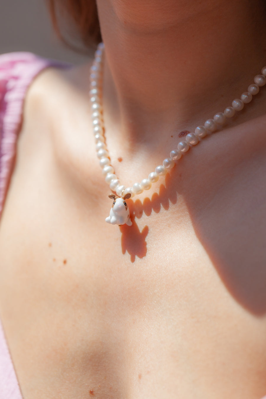 Pearly Bunny Necklace with CUSTOM Bunny *Extended Pre-Order 20-26 weeks- Limited Slots Available*