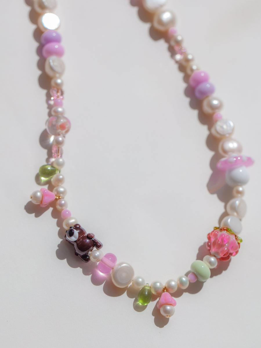 Berry and Bear Necklace