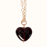 Chocolate Heart Charm Necklace