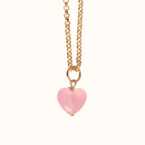 Little Pink Heart Charm Necklace