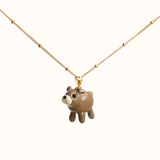 Grizzly Bear Charm Necklace