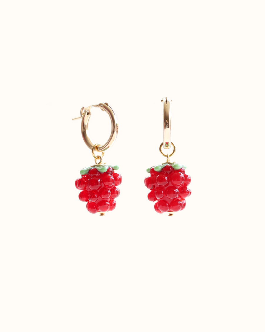 Red Raspberry Earrings