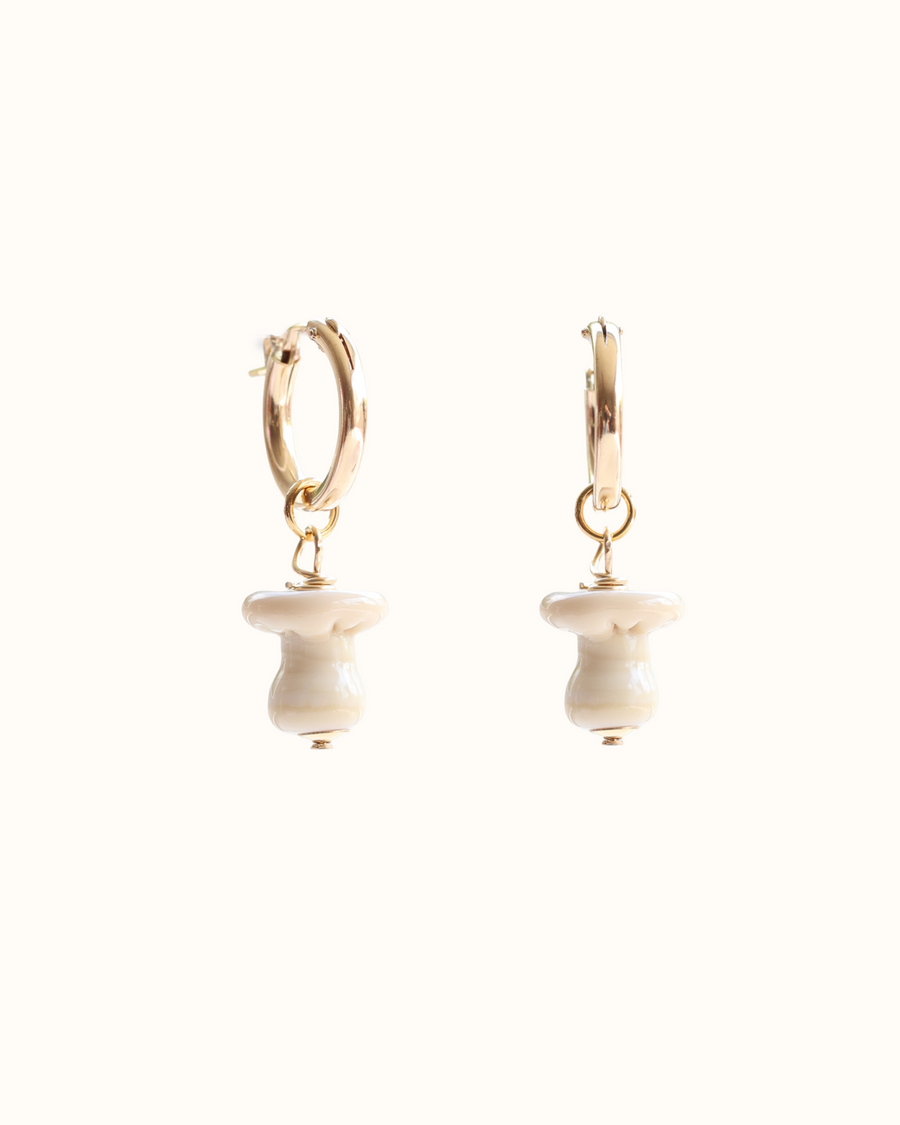 Button Mushroom Earrings