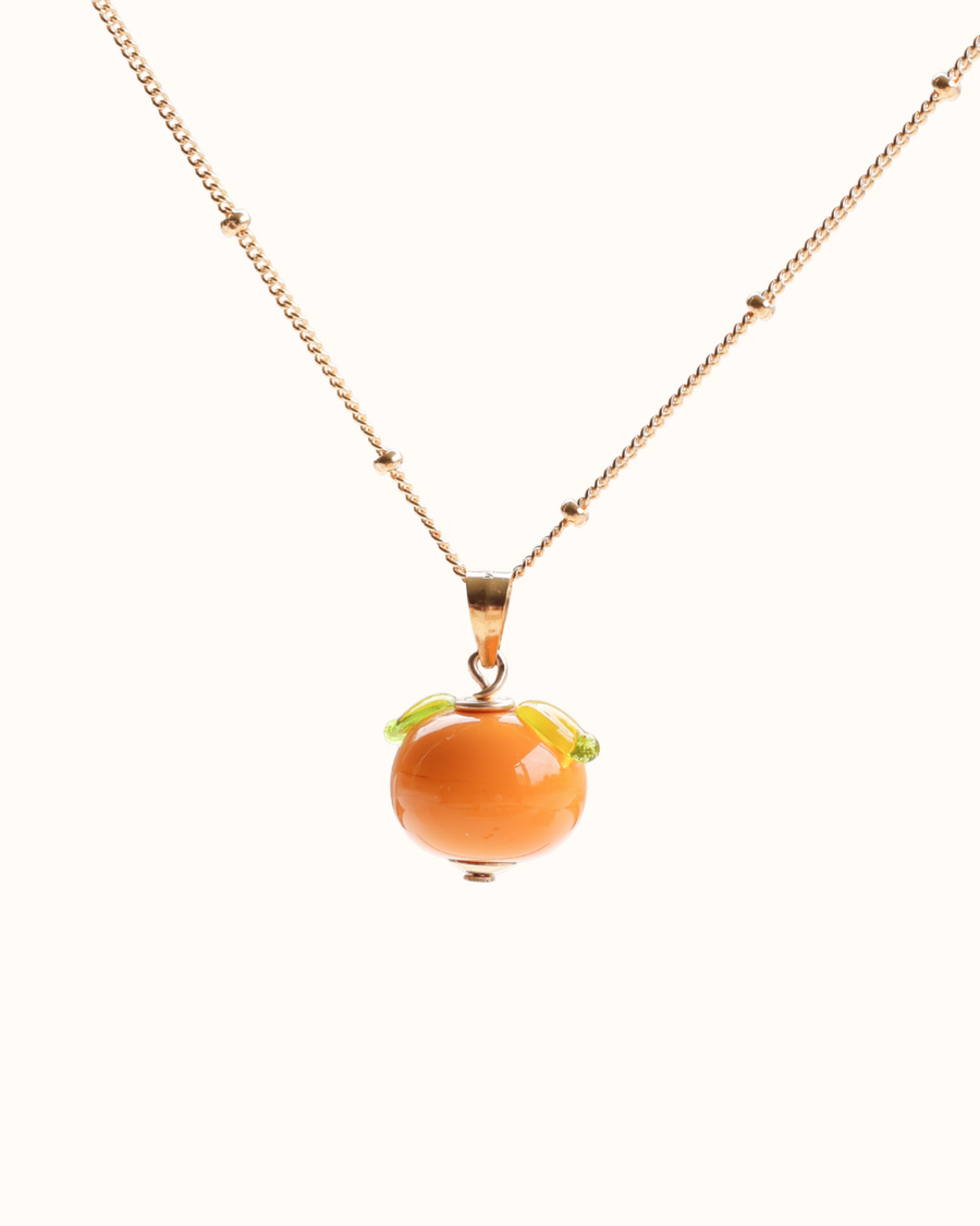 Orange Charm Necklace