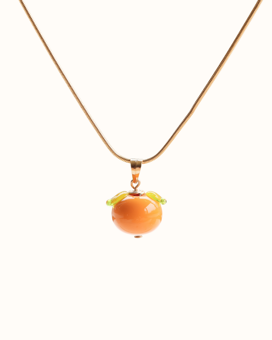 Orange Charm Necklace