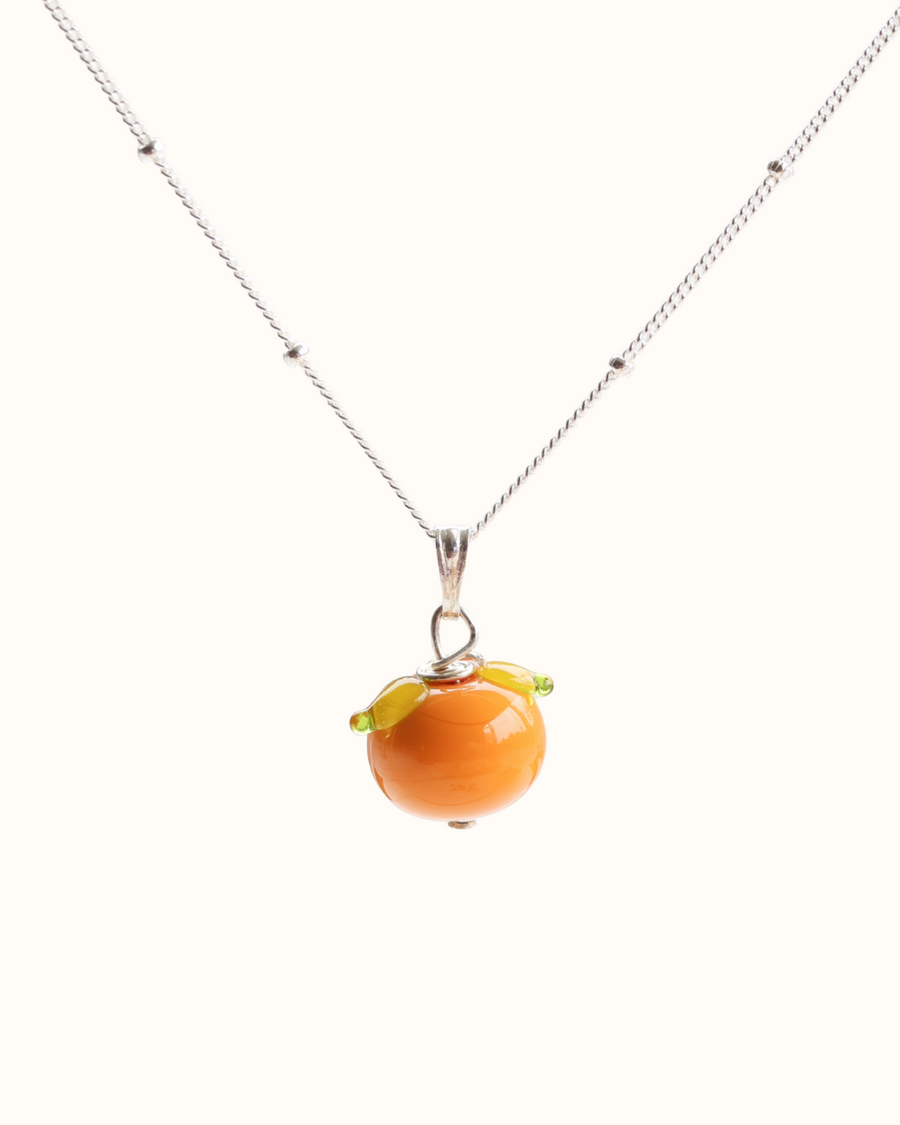 Orange Charm Necklace