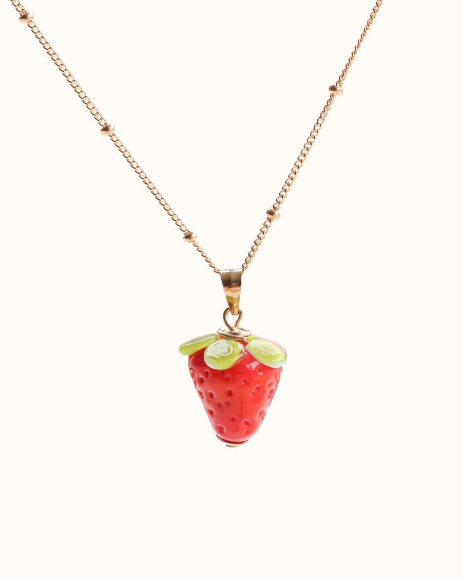 Strawberry Charm Necklace