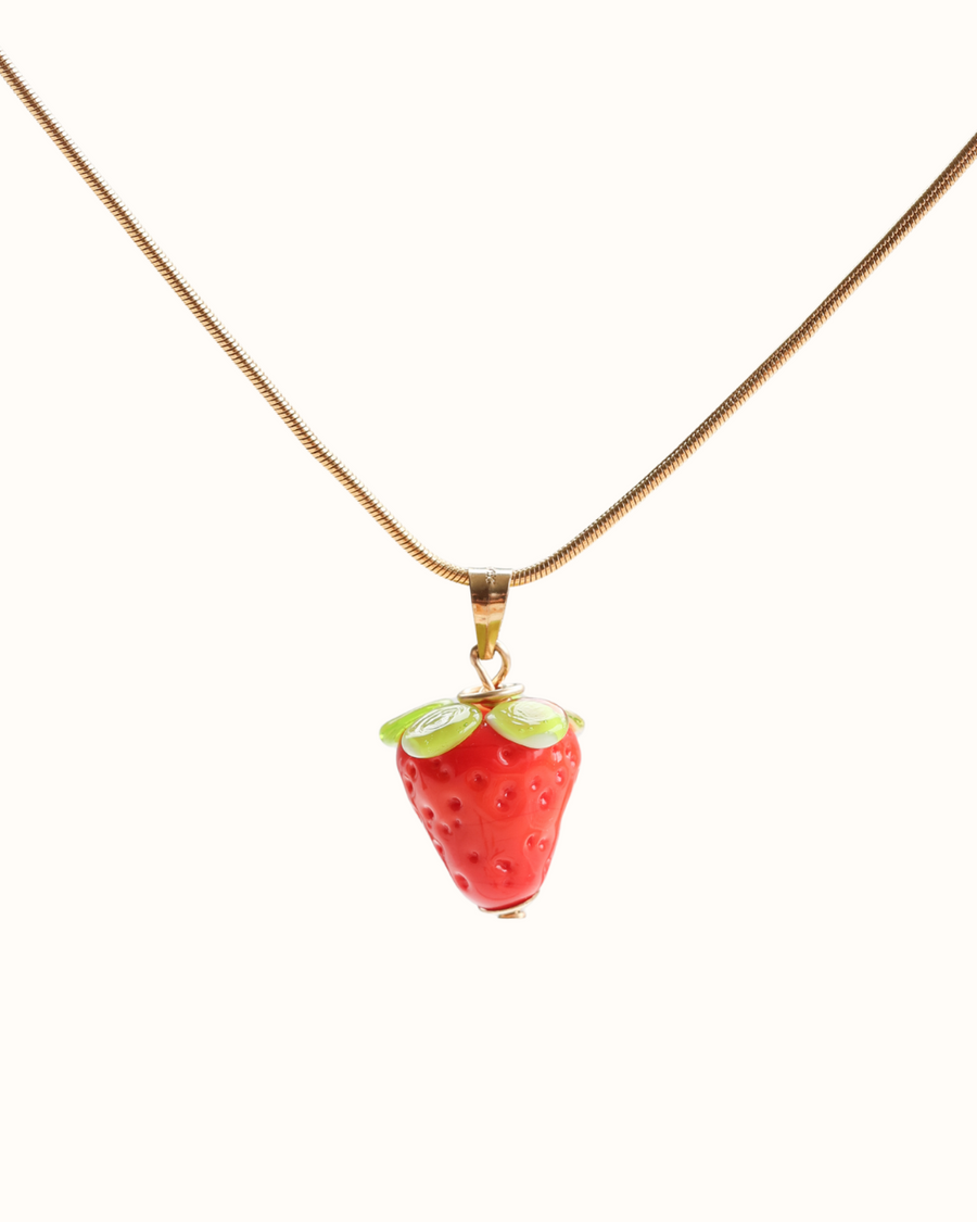 Strawberry Charm Necklace