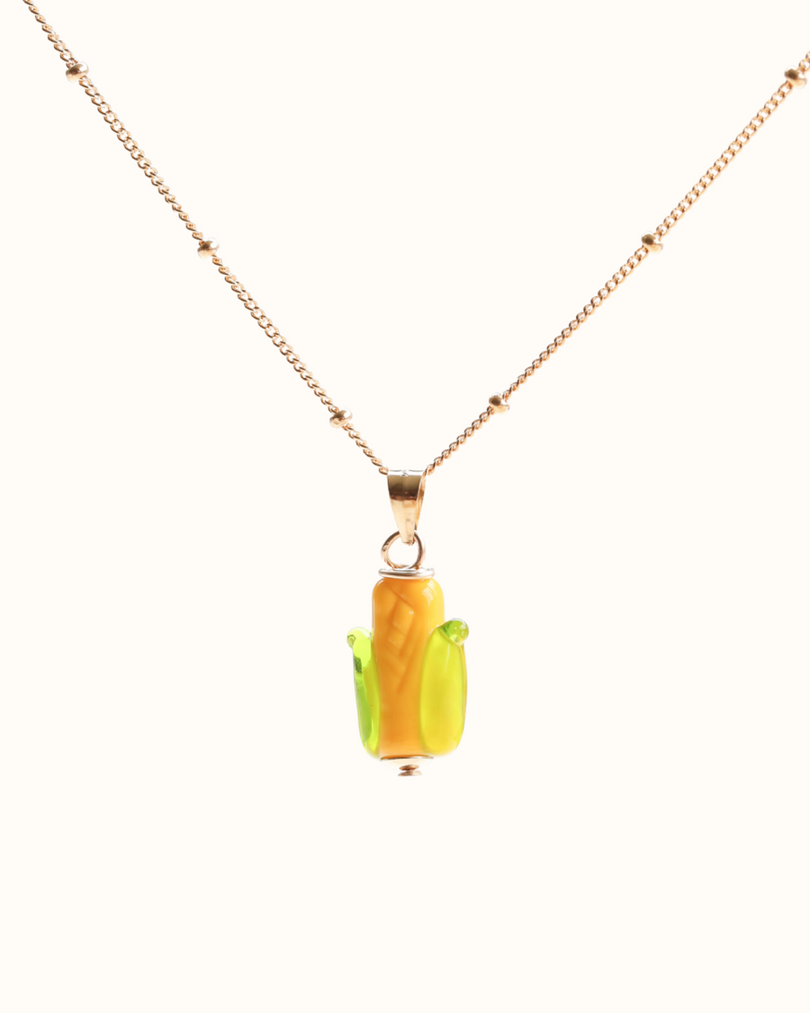 Corn Cob Charm Necklace