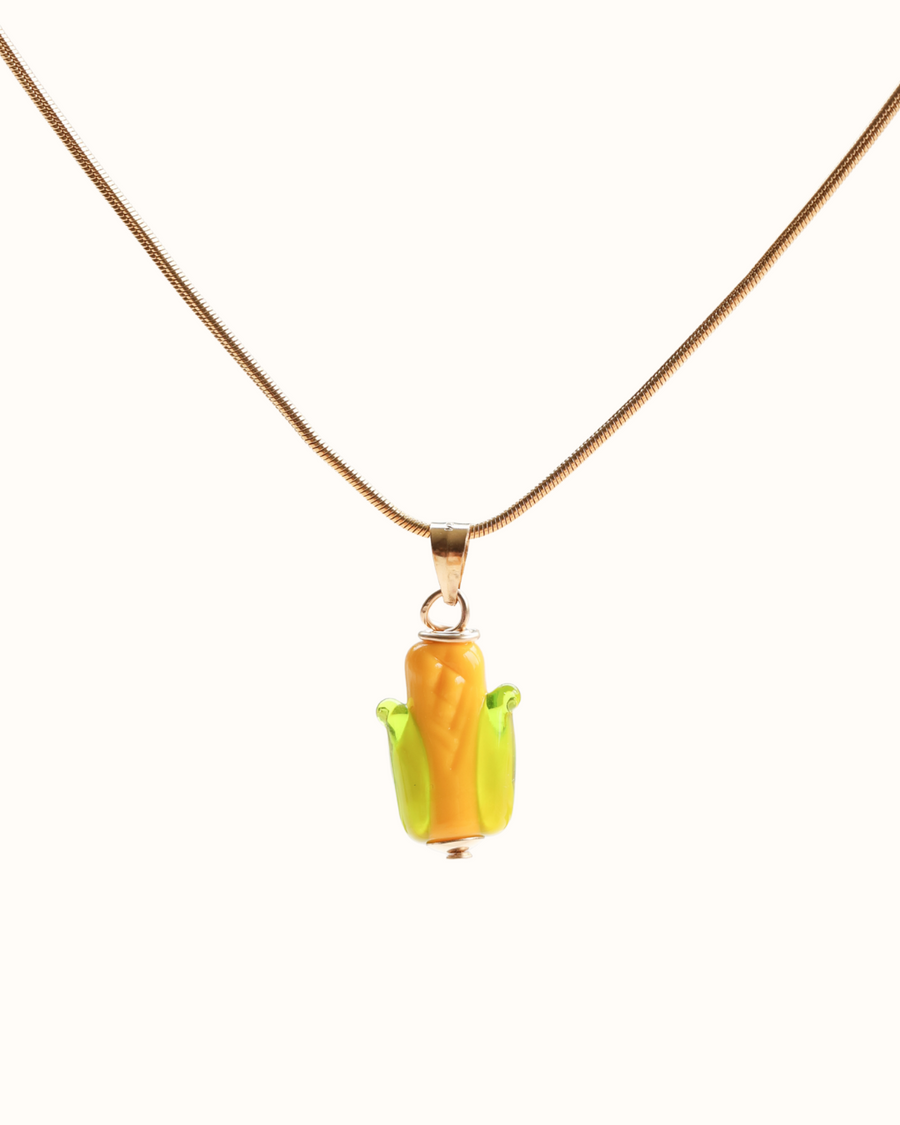 Corn Cob Charm Necklace