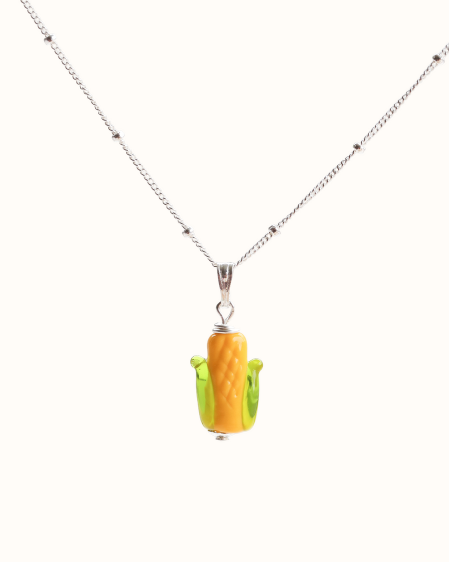 Corn Cob Charm Necklace