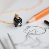 Black Bear Charm Necklace