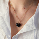 Chocolate Heart Charm Necklace