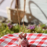 Garden Bunny Charm Necklace