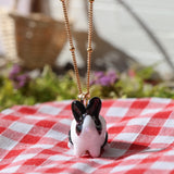 Garden Bunny Charm Necklace