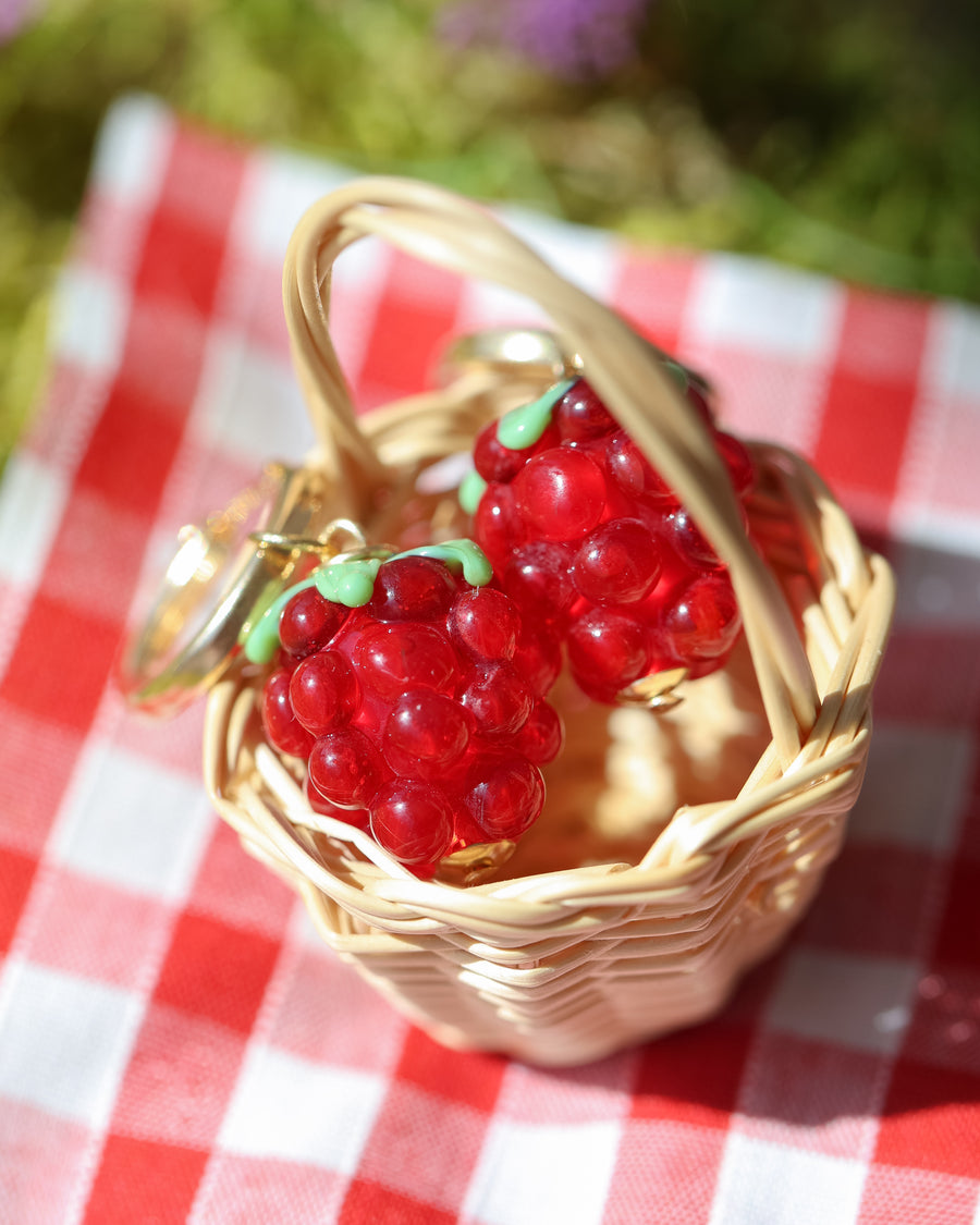 Red Raspberry Earrings