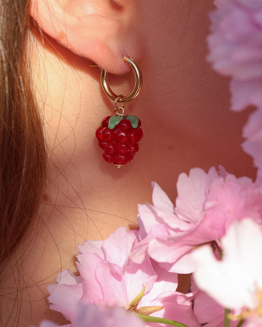 Red Raspberry Earrings