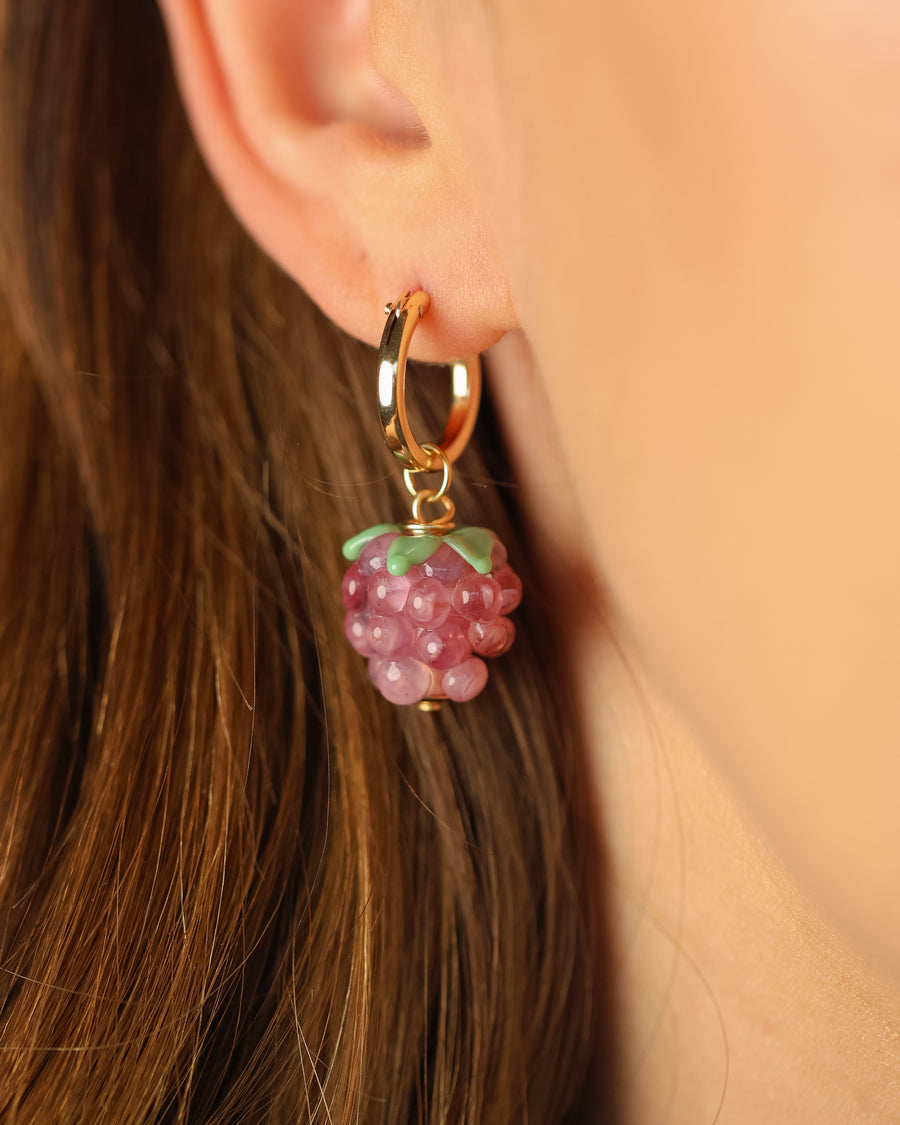 Pink Raspberry Earrings