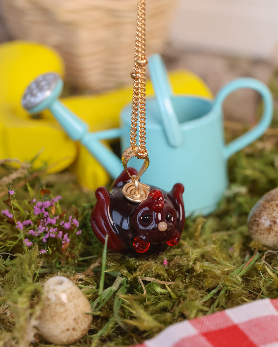 Spring Chicken Charm Necklace